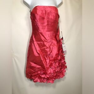 Colors Dress Bejeweled coral flower Homecoming Prom Dress Size 6